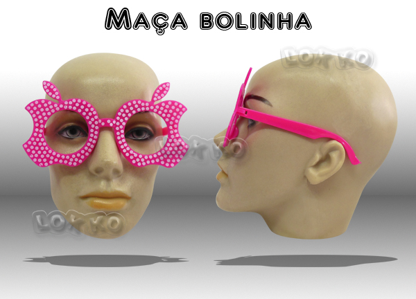 Óculos de festa maça bolinha